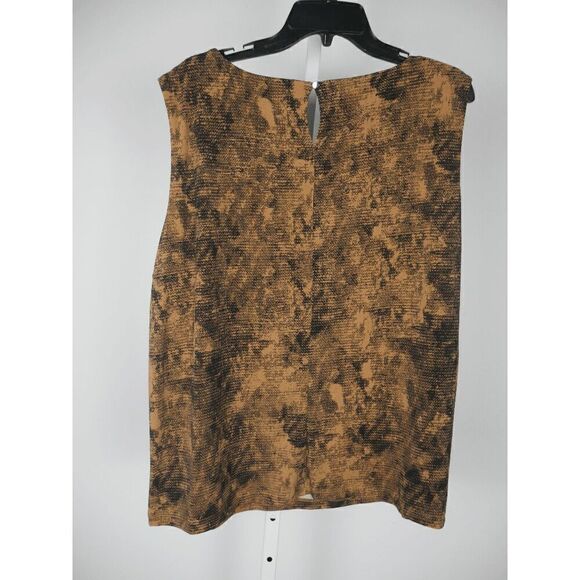 Calvin Klein Women's Plus Size Sleeveless Printed Pleated-Neck Top 3X - Picture 3 of 8